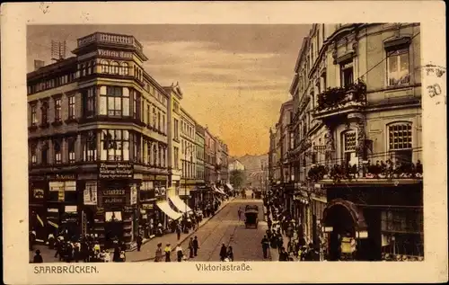 Ak Saarbrücken im Saarland, Viktoriastraße