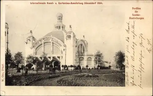 Ak Düsseldorf am Rhein, Internationale Kunst- und Gartenbau Ausstellung 1904, Pavillon