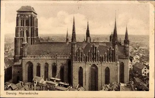Ak Gdańsk Danzig, Marienkirche