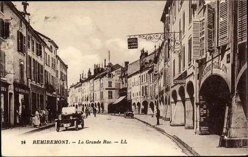 Ak Remiremont Lothringen Vosges, La Grande Rue