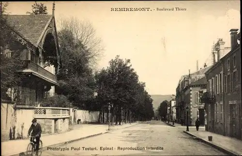 Ak Remiremont Lothringen Vosges, Boulevard Thiers