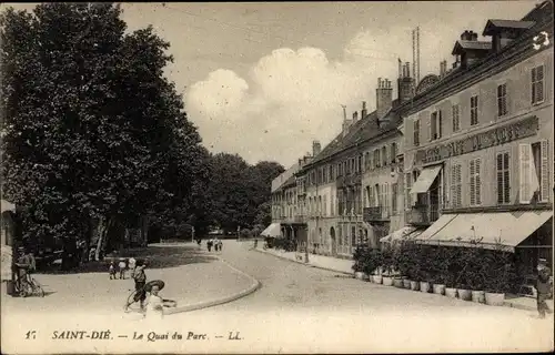 Ak Saint Dié des Vosges, Le Quai du Parc