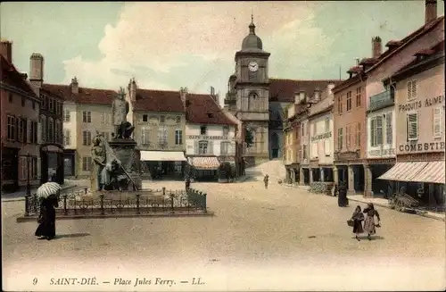 Ak Saint Dié des Vosges, Place Jules Ferry