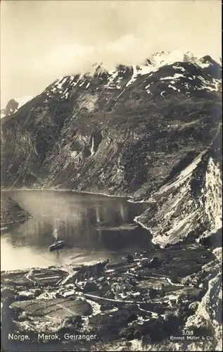 Ak Merok Geiranger Norwegen, Gesamtansicht