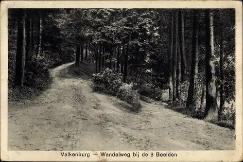 Ak Valkenburg Limburg Niederlande, Wandelweg bij de 3 Beelden