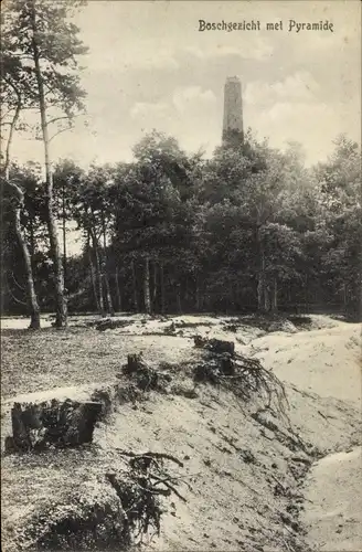 Ak Baarn Utrecht Niederlande, Boschgezicht met Pyramide