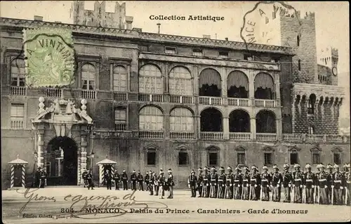 Ak Monaco, Fürstenpalast, Carabinieri, Ehrengarde