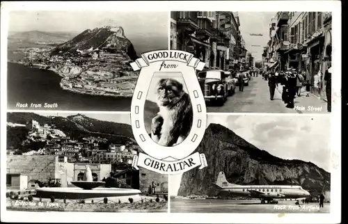 Ak Gibraltar, Rock from South, Main Street, Eingang zur Stadt