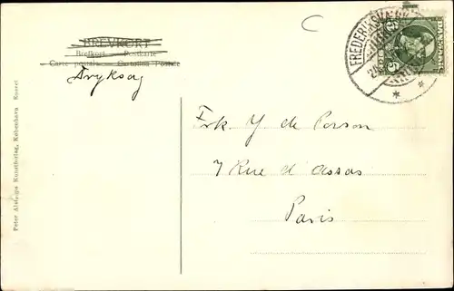 Ak Dänemark, Dänisches Bauernmädchen, Harke