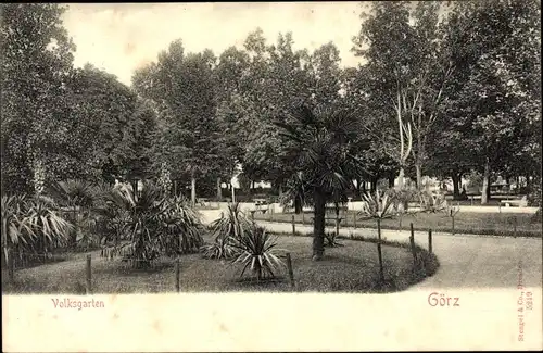 Ak Gorizia Görz Friuli Venezia Giulia, Volksgarten