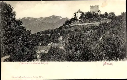 Ak Obermais Maia Alta Meran Merano Südtirol, Schloss Goyen