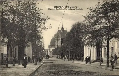 Ak Hansestadt Bremen, Am Ostertor, Polizeiverwaltungsgebäude