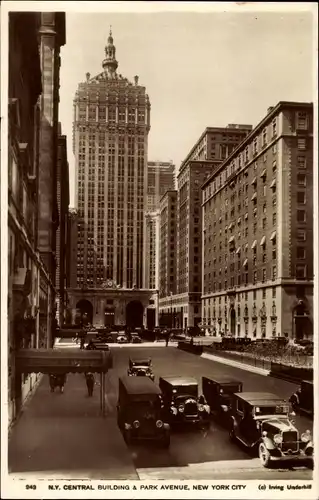 Ak New York City USA, Hauptgebäude und Park Avenue
