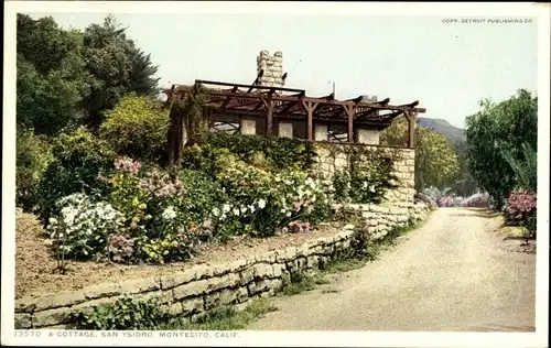 Ak San Ysidro Montecito Kalifornien USA, ein altes Landhaus