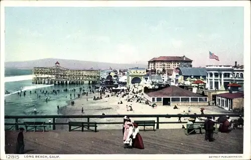 Ak Long Beach Kalifornien USA, Pier und Vergnügung