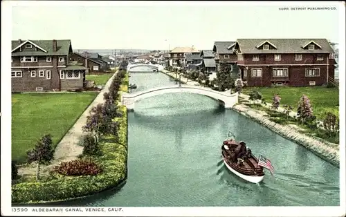 Ak Venice California USA, Aldebaran Canal