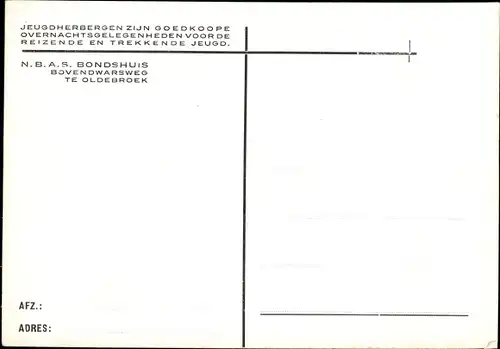 Ak Oldebroek Gelderland, NBAS Bondshuis, Jeugdherberg