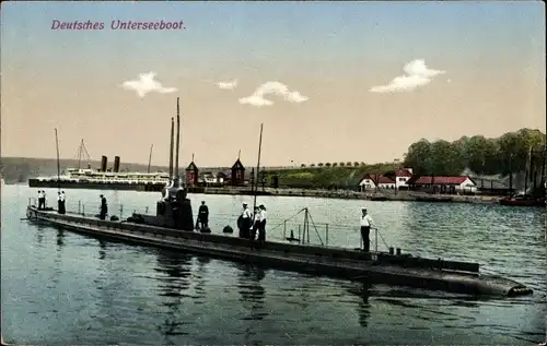 Ak Deutsches U Boot, SM U 3, Unterseeboot, Kaiserliche Marine