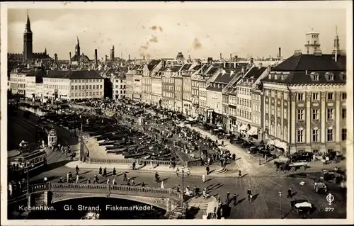 Ak Kjøbenhavn København Kopenhagen Dänemark, Gl. Strand, Fiskemarkedet