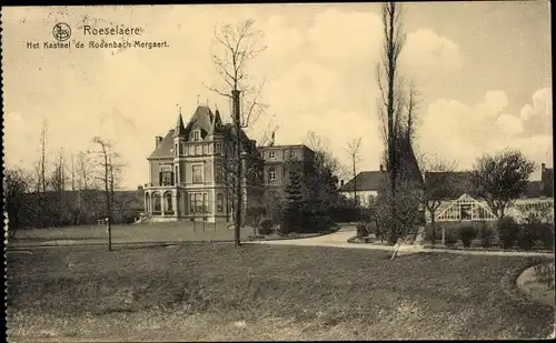 Ak Roeselare Roeselaere Westflandern, Het Kasteel de Rodenbach-Mergaert