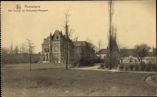 Ak Roeselare Roeselaere Westflandern, Het Kasteel de Rodenbach-Mergaert