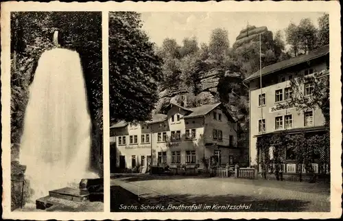 Ak Kirnitzschtal Bad Schandau Sächsische Schweiz, Gasthaus Beuthenfall