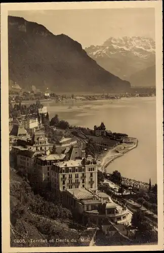 Ak Territet Montreux Kt. Waadt, Teilansicht