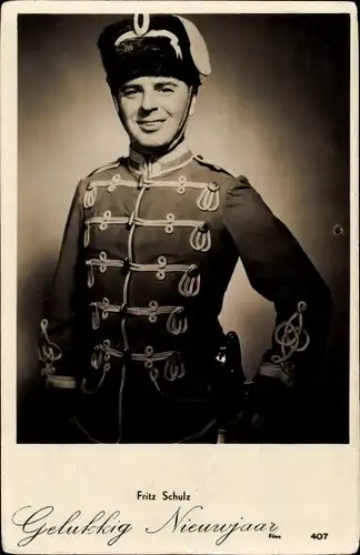 Ak Schauspieler Fritz Schulz, Portrait in Uniform