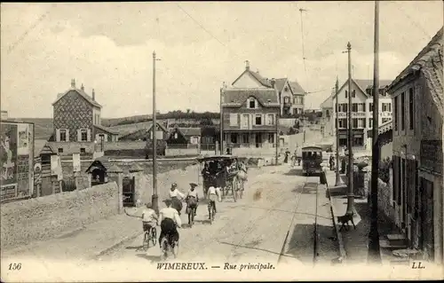 Ak Wimereux Pas de Calais, Rue principale