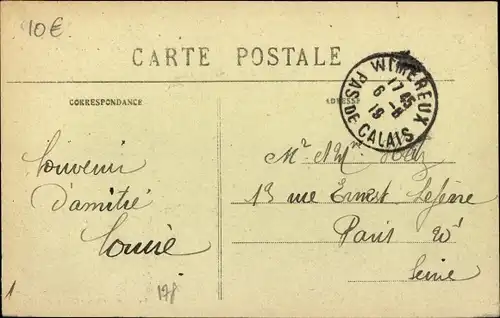 Ak Wimereux Pas de Calais, Le Carrefour de la Rue de la Mer