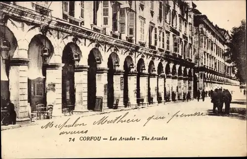 Ak Korfu Korfu Griechenland, Die Arkaden