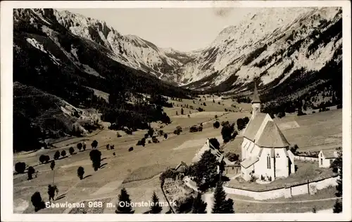 Ak Seewiesen Turnau Steiermark, Obersteiermark, Panorama mit Kirche