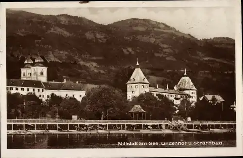 Ak Millstatt am See Kärnten, Lindenhof und Strandbad