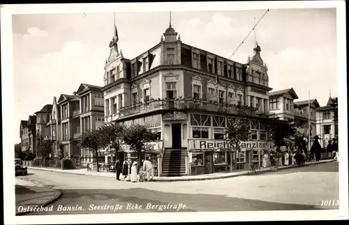 Ak Ostseebad Bansin Heringsdorf auf Usedom, Seestraße Ecke Bergstraße, Reichskanzler