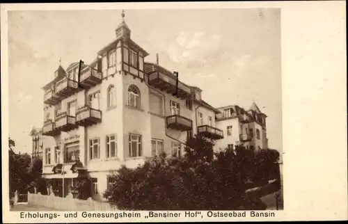 Ak Ostseebad Bansin Heringsdorf auf Usedom, Erholungs- und Genesungsheim Bansiner Hof