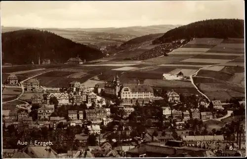 Ak Aue im Erzgebirge Sachsen, Gesamtansicht