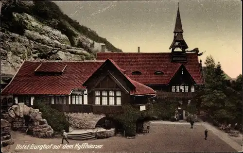 Ak Kyffhäuserland Thüringen, Hotel Burghof auf dem Kyffhäuser