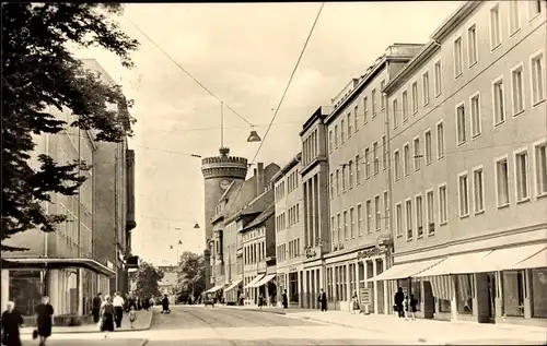Ak Cottbus Niederlausitz, Spremberger Straße mit Spremberger Turm