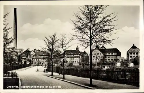 Ak Chemnitz in Sachsen, Stadtkrankenhaus im Küchwald