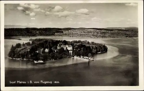 Ak Insel Mainau im Bodensee, Fliegeraufnahme