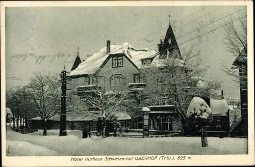 Ak Oberhof im Thüringer Wald, Hotel Kurhaus Schweizerhof