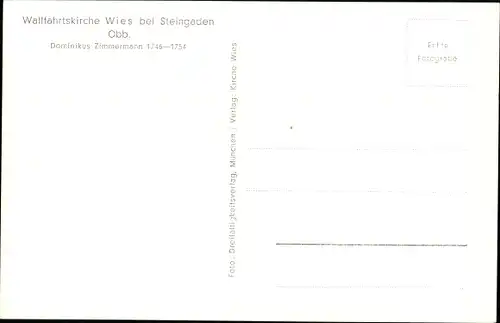 Ak Wies Steingaden in Oberbayern, Wieskirche, Wallfahrtskirche, Inneres