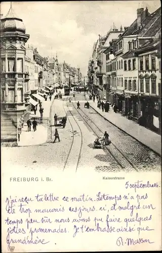 Ak Freiburg im Breisgau, Kaiserstraße