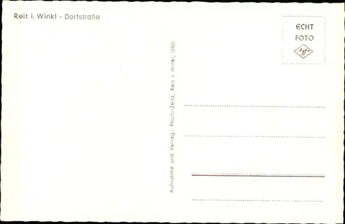 Ak Reit im Winkl Oberbayern, Dorfstraße, Kirche