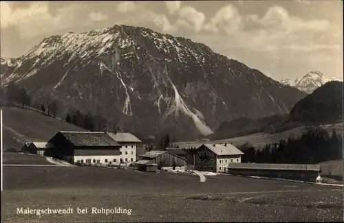 Ak Maiergschwendt Ruhpolding in Oberbayern, Panorama