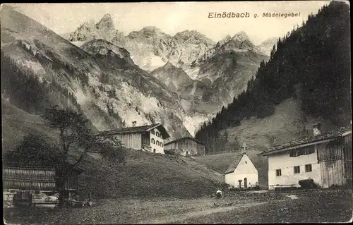 Ak Einödsbach Oberstdorf im Oberallgäu Schwaben, Blick auf Mädelegabel