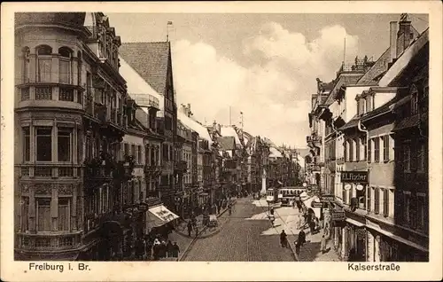 Ak Freiburg im Breisgau, Kaiserstraße