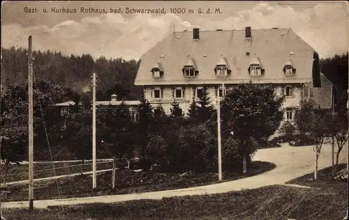 Ak Rothaus Grafenhausen im Schwarzwald, Gast- und Kurhaus Rothaus