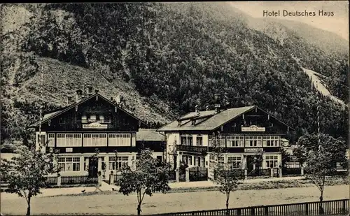 Ak Bayrischzell im Mangfallgebirge Oberbayern, Hotel Deutsches Haus