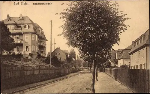 Ak Bad Elster im Vogtland, Agnesruhstraße